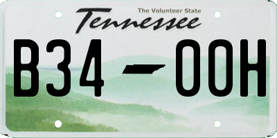 TN license plate B3400H