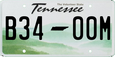 TN license plate B3400M