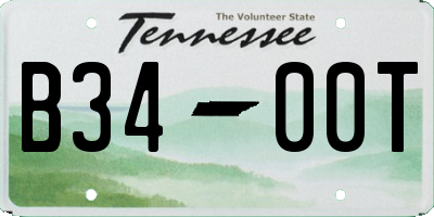 TN license plate B3400T