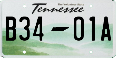 TN license plate B3401A