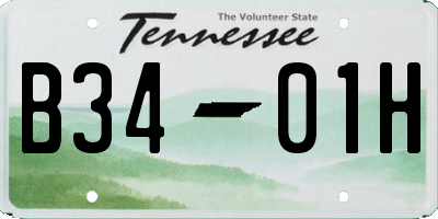 TN license plate B3401H