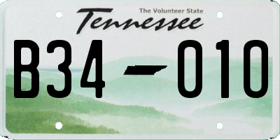 TN license plate B3401O