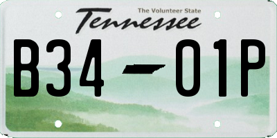 TN license plate B3401P