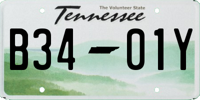 TN license plate B3401Y