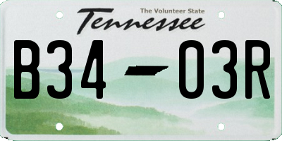 TN license plate B3403R