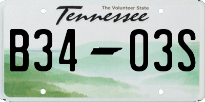 TN license plate B3403S