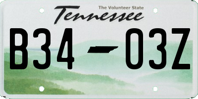TN license plate B3403Z