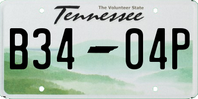 TN license plate B3404P