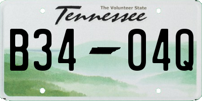 TN license plate B3404Q