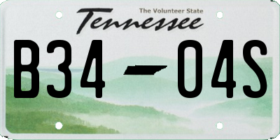 TN license plate B3404S