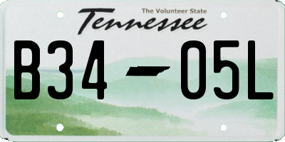 TN license plate B3405L
