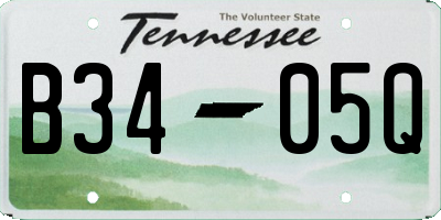 TN license plate B3405Q