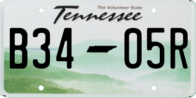 TN license plate B3405R