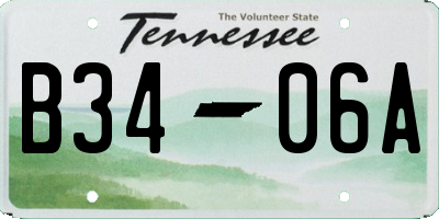 TN license plate B3406A
