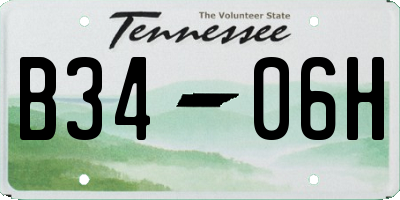 TN license plate B3406H