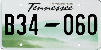 TN license plate B3406O