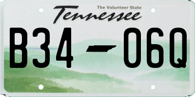 TN license plate B3406Q