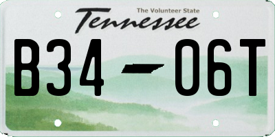 TN license plate B3406T
