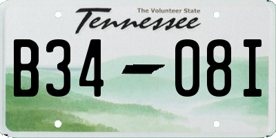 TN license plate B3408I