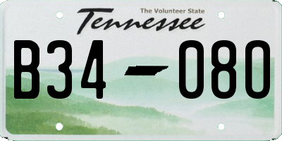 TN license plate B3408O