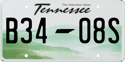 TN license plate B3408S