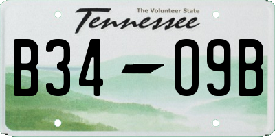 TN license plate B3409B