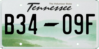 TN license plate B3409F