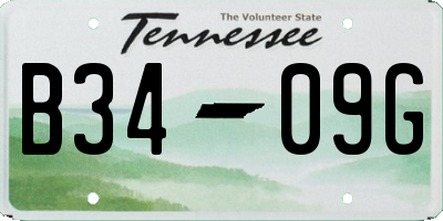 TN license plate B3409G