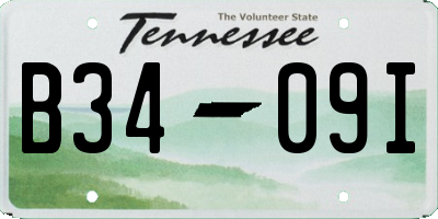 TN license plate B3409I