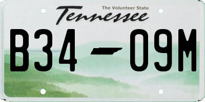 TN license plate B3409M