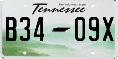TN license plate B3409X