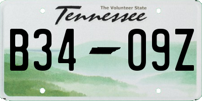 TN license plate B3409Z