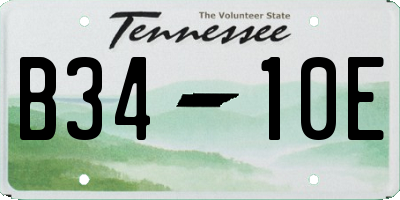 TN license plate B3410E
