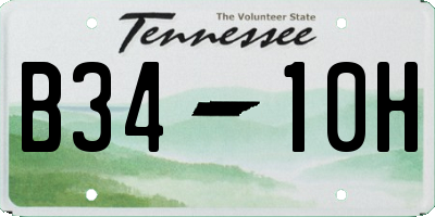 TN license plate B3410H