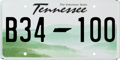 TN license plate B3410O
