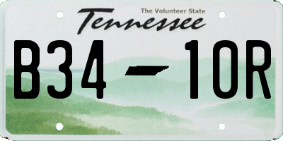 TN license plate B3410R