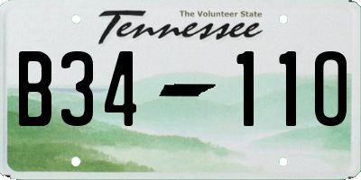 TN license plate B3411O