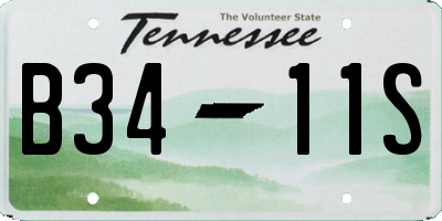 TN license plate B3411S