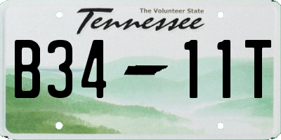 TN license plate B3411T