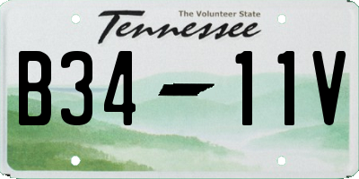 TN license plate B3411V