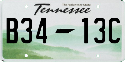 TN license plate B3413C