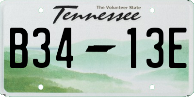 TN license plate B3413E