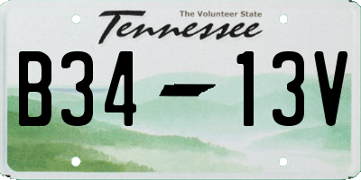 TN license plate B3413V