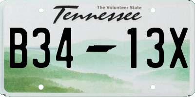 TN license plate B3413X