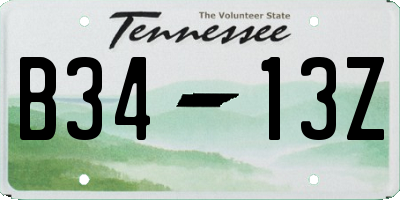 TN license plate B3413Z