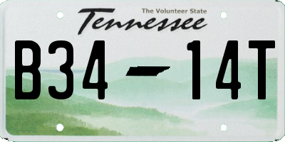 TN license plate B3414T