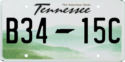 TN license plate B3415C