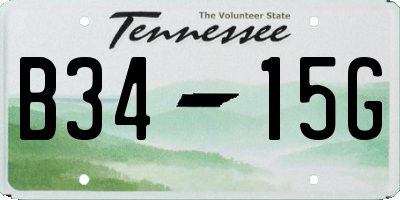TN license plate B3415G
