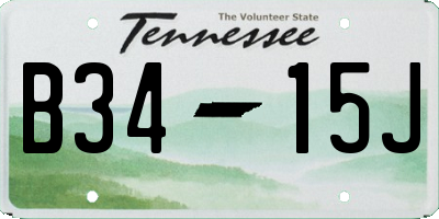 TN license plate B3415J