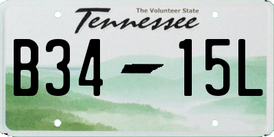 TN license plate B3415L